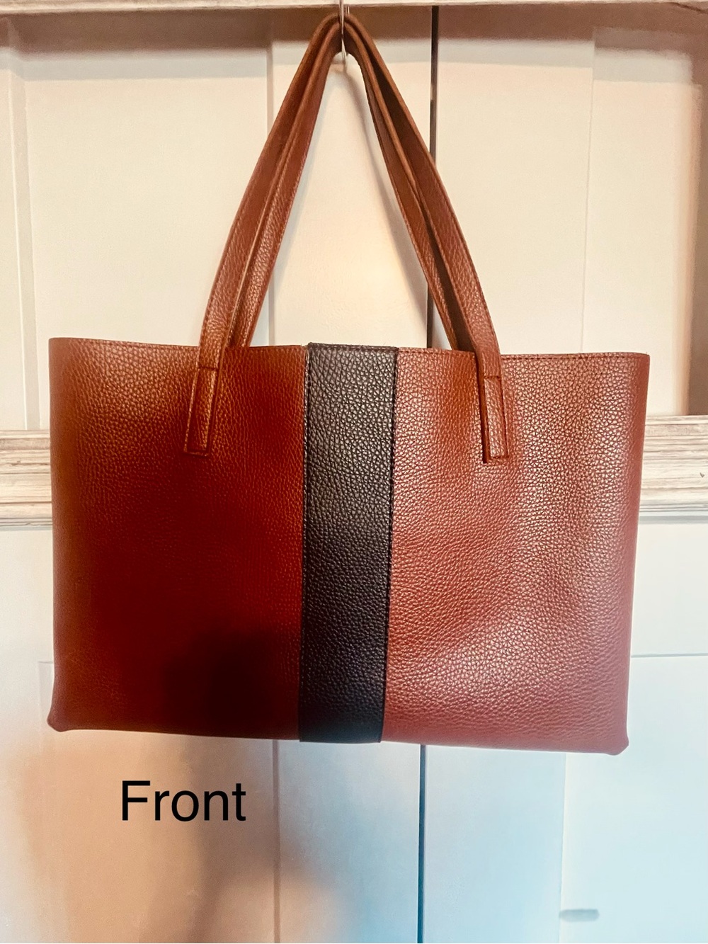 Vince Camuto - Women’s Classic shoulder Tote Bag in Dark Brown - Picture 1 of 5